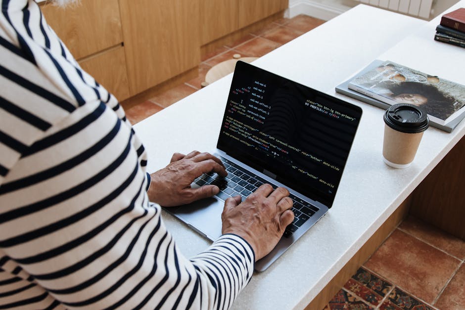 Participant working through a digital skills module on a laptop